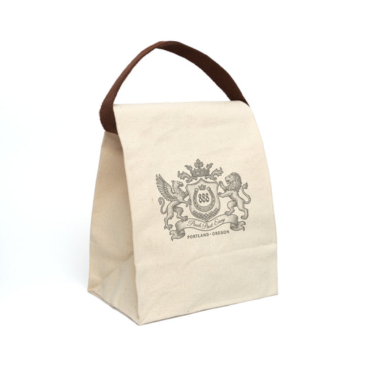 Stylish Canvas Lunch Bag with Strap, Eco-Friendly Tote, Picnic Bag, Personalized Food Container, Unique Gift for Men and Women