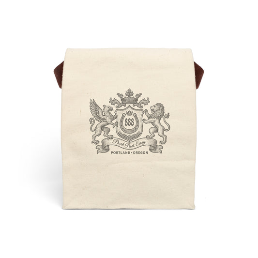 Stylish Canvas Lunch Bag with Strap, Eco-Friendly Tote, Picnic Bag, Personalized Food Container, Unique Gift for Men and Women